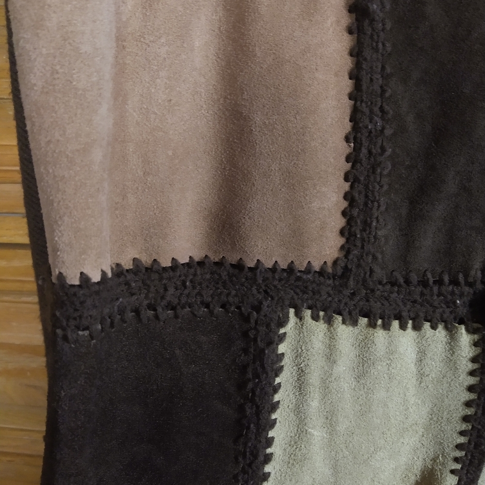 Vintage Suede Patchwork Jacket Size M - image 4